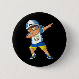 Half Guatemalan Half Ukrainian Boy Guatemala Flag Button