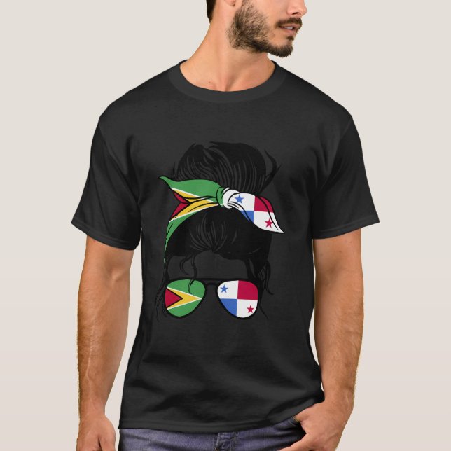 Half Guyanese Half Panamanian Mix Guyana And Panam T-Shirt (Front)