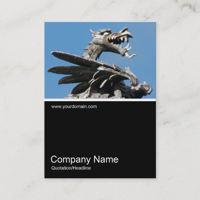 Half&Half 0257 - Dragon, City Hall, Cardiff Business Card (Front)