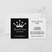 Half & Half (Crown) - Black and White (Gold) Business Card (Front/Back)