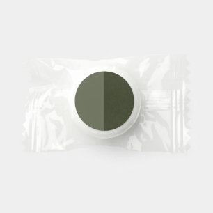 Half & Half Moss Green Candy Favor – Customizable
