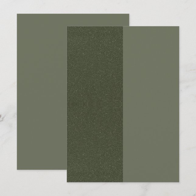 Half & Half Moss Green Enclosure Card – Customize (Front/Back)