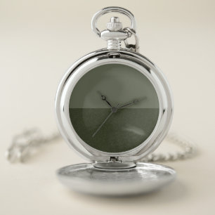 Half & Half Moss Green Pocket Watch – Customizable