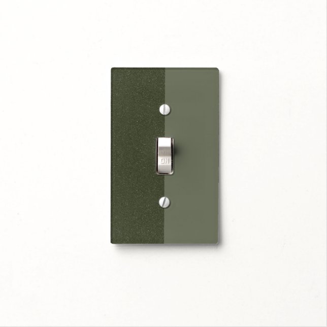 Half & Half Moss Green Switch Cover – Customizable (In Situ)