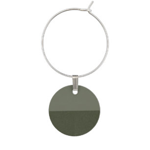 Half-&-Half Moss Green Wine Charms – Customizable