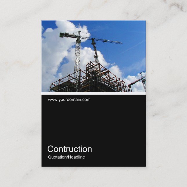 Half&Half Photo 0109 - Tower Cranes Business Card (Front)