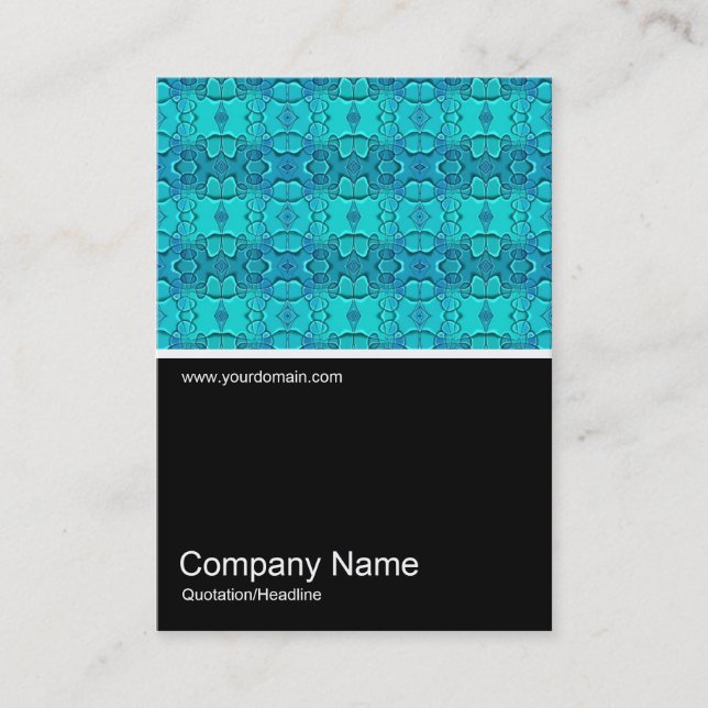 Half&Half Photo 0122 - Aqua Blue Fest Business Card (Front)