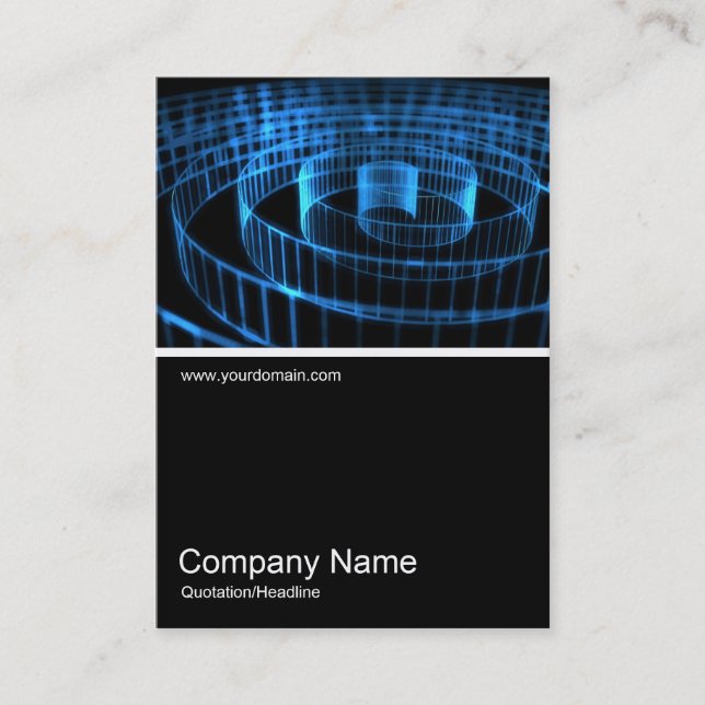 Half&Half Photo 0125 - Blue Spiral Business Card (Front)