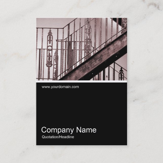 Half&Half Photo 0159 - Victorian Fire Escape Business Card (Front)