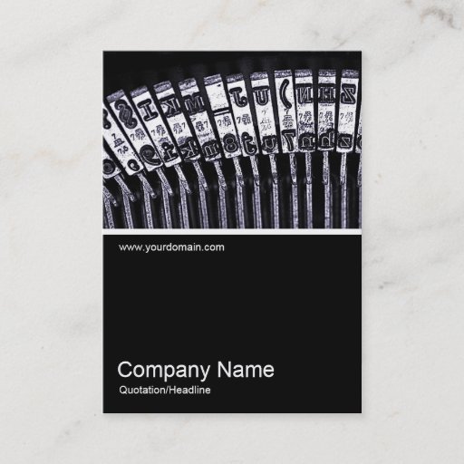 Customizable Half&amp;Half Photo 0164 - Typewriter Business Cards
