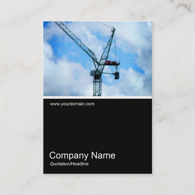 Half&Half Photo 0177 - Tower Crane Business Card (Front)
