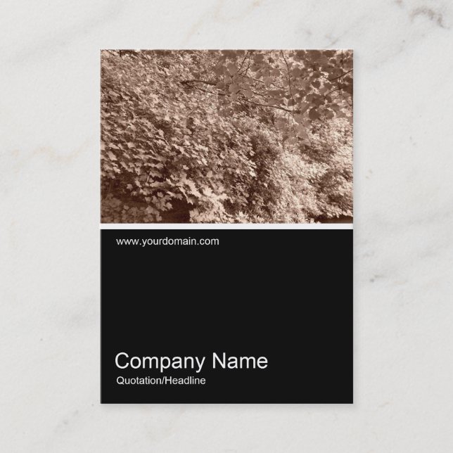 Half&Half Photo 018 - Leaves Business Card (Front)