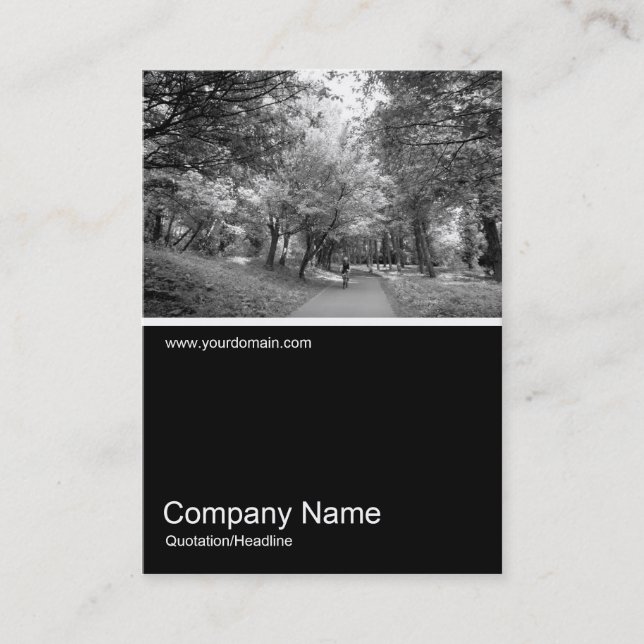 Half&Half Photo 0223 - Cycle Way B&W Business Card (Front)