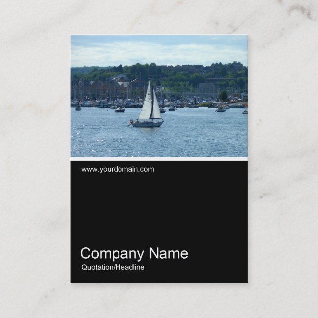 Half&Half Photo 0226 - Cardiff Marina Business Card (Front)