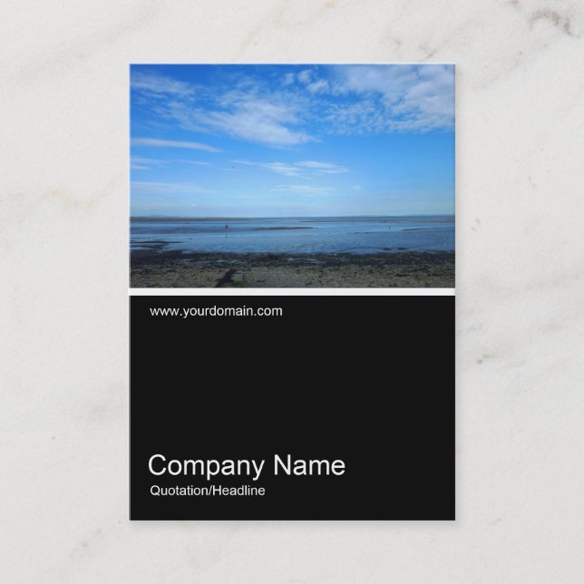Half&Half Photo 0227 - Severn Estuary at Penarth Business Card (Front)