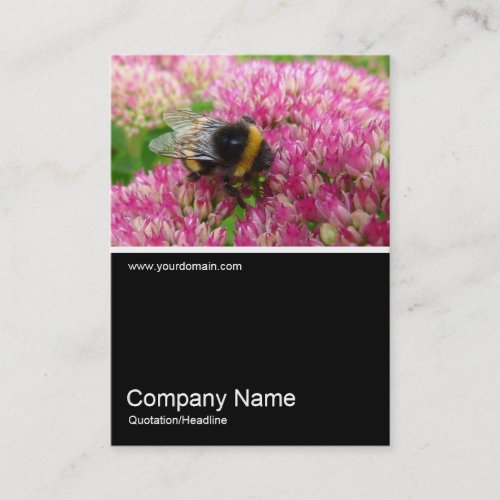 Half&amp;Half Photo 0235 - Bumble Bee on Sedum Business Card Template