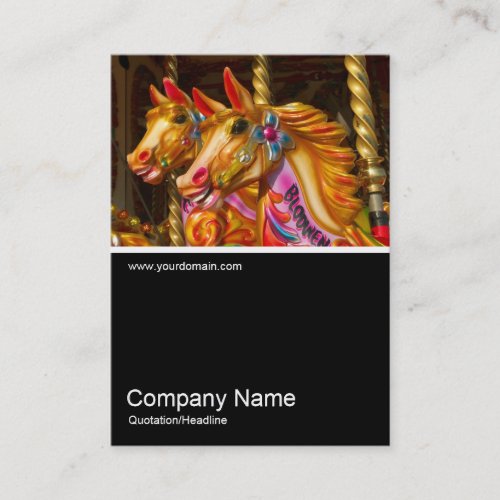 HalfHalf Photo 0252 _ Merry_go_round Horses Business Card