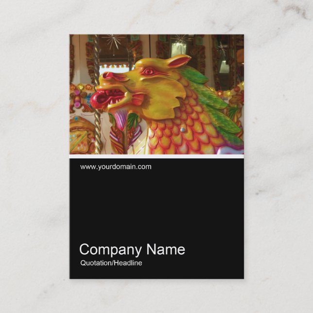 Half&Half Photo 0253 - Merry-go-round Dragon Business Card (Front)