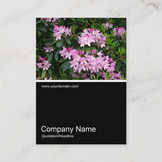 Half&Half Photo 025 - Rhododendrons Business Card (Front)