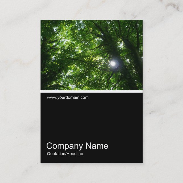 Half&Half Photo 027 - Sun in the Trees Business Card (Front)