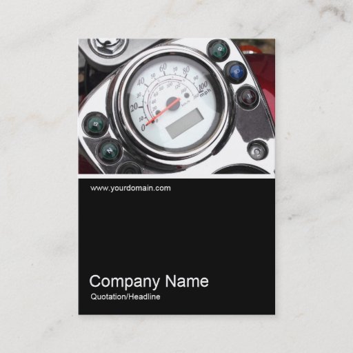 Customizable Half&amp;Half Photo 0343 - Motorcycle Speedometer Business Cards