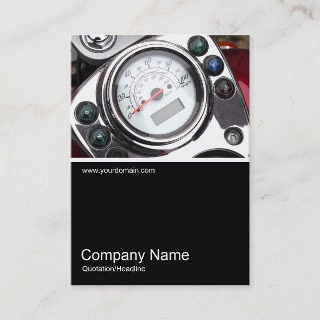 Half&Half Photo 0343 - Motorcycle Speedometer Business Card (Front)