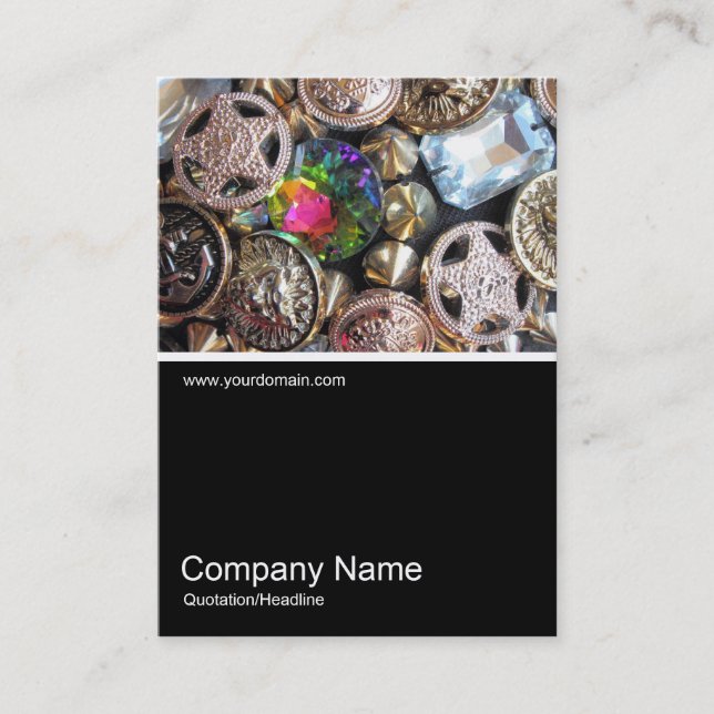 Half&Half Photo 0372 - Flea Market Bling Business Card (Front)