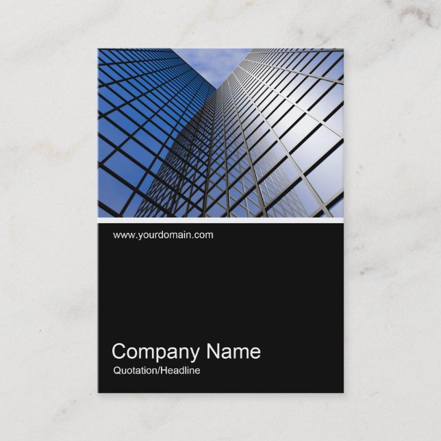 Half&Half Photo 0375 - Reflective Office Block Business Card (Front)