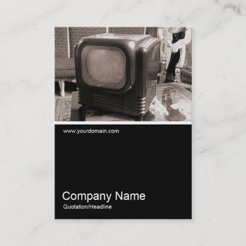 Half&amp;Half Photo 043 - Old Television Business Card Templates