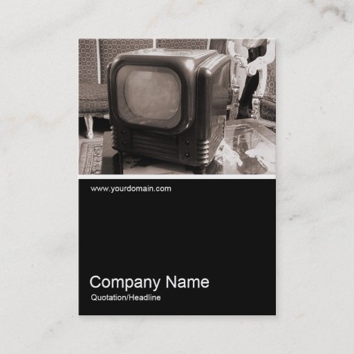 Customizable Half&amp;Half Photo 043 - Old Television Business Card Templates