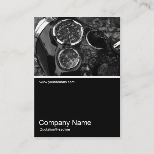 Half&amp;Half Photo 053 - Classic Motorcycle Gauges Business Card Template