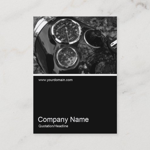 Customizable Half&amp;Half Photo 053 - Classic Motorcycle Gauges Business Card Template