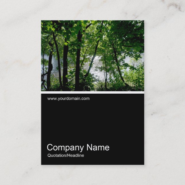 Half&Half Photo 059 - Tree Near the River Business Card (Front)