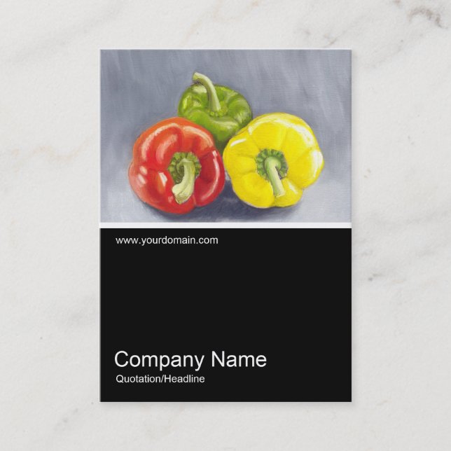 Half&Half Photo 075 - Peppers, Oil Business Card (Front)