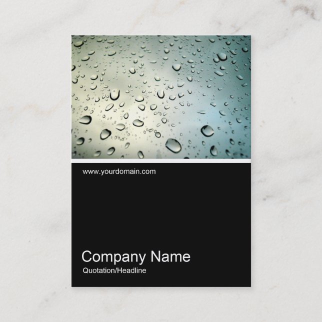 Half&Half Photo 09 - Rain on My Window Business Card (Front)