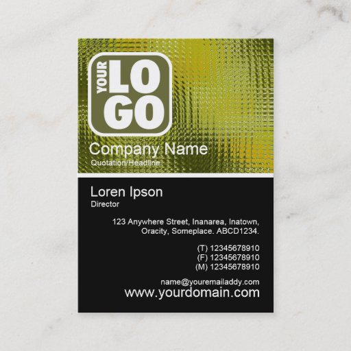 Customizable Half&amp;Half Photo - Green Window Business Card Templates