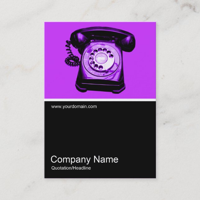 Half&Half Photo - Hotline - Purple CC33FF Business Card (Front)