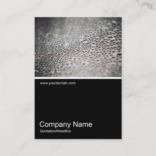 Half&Half Photo - Water Droplets on Glass 02 Business Card (Front)