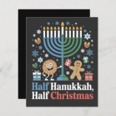 Half Hanukkah Half Christmas Funny Christmukkah  (Front/Back)