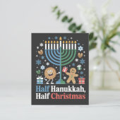 Half Hanukkah Half Christmas Funny Christmukkah  (Standing Front)