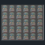 Half Hanukkah Half Christmas Funny Christmukkah  Wrapping Paper<br><div class="desc">Chrismukkah humor 2025,  interfaith holiday fun,  funny mixed traditions,  Jewish and Christmas blend,  holiday fusion laugh,  menorah meets Santa,  festive crossover joke,  dual celebration,  light meets tree,  cheerful mashup</div>