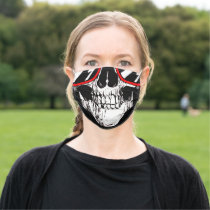 Half Head Skull Black White Drawing Skin Tone Adult Cloth Face Mask Zazzle Com Half Head Skull Black White Drawing Skin Tone Adult Cloth Face Mask Zazzle Com