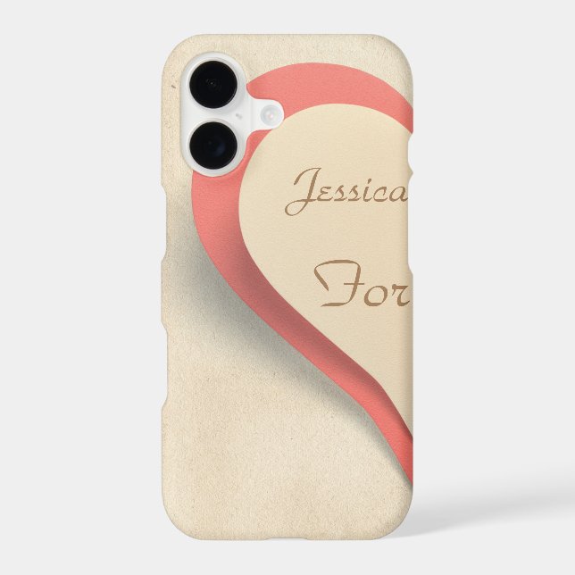 Half heart for couples iphone case (Back)