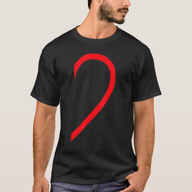 Half Heart Right Hand Side Love Couple Camisa Pare T-Shirt (Front)