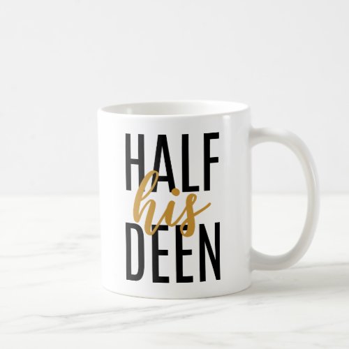 Half His Deen Nikkah Gift Mug for Couples