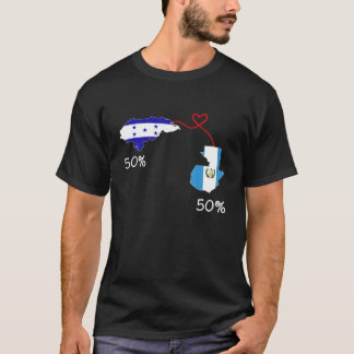 Half Honduran Half Guatemalan Flag Map Guatemala H T-Shirt