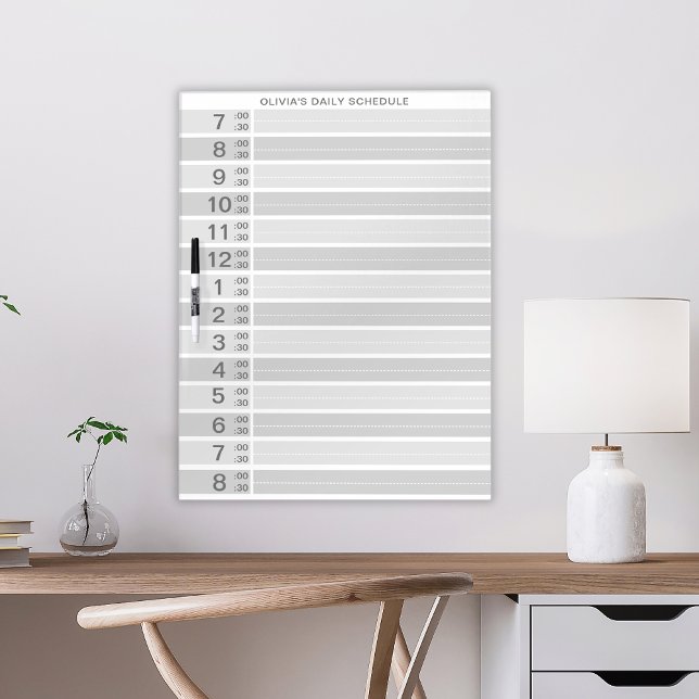 Half Hour Schedule Custom Daily Planner Dry Erase Board (Half Hour Schedule Custom Daily Planner Dry Erase Board
)