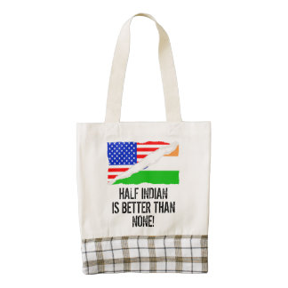Half Indian Is Better Than None Zazzle HEART Tote Bag