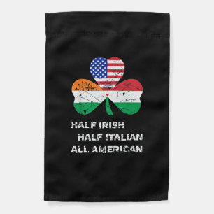 Half Irish Half Italian All American Flag Shamrock