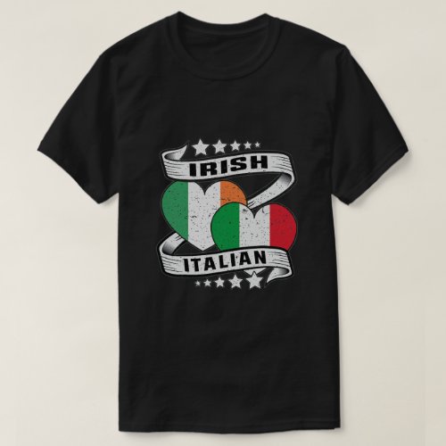 Half Irish Half Italian Irish Italian Flag T_Shirt